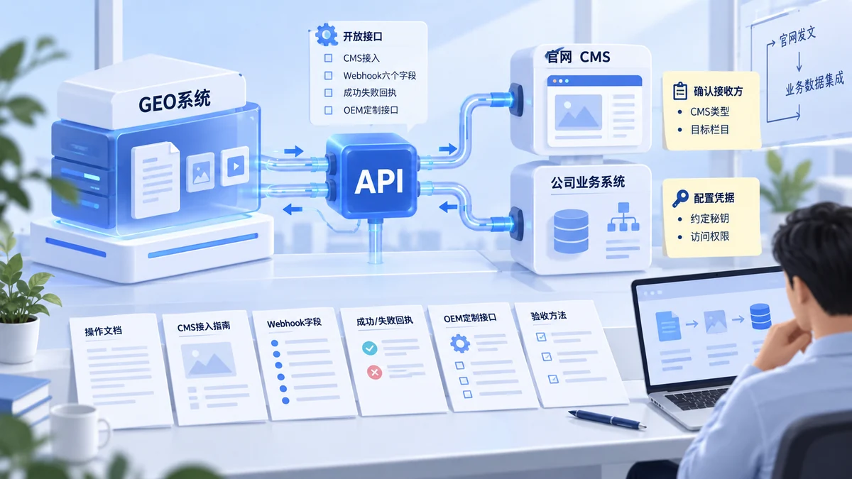 贴牌GEO系统能不能对接公司现有业务系统，有没有开放API接口？配图