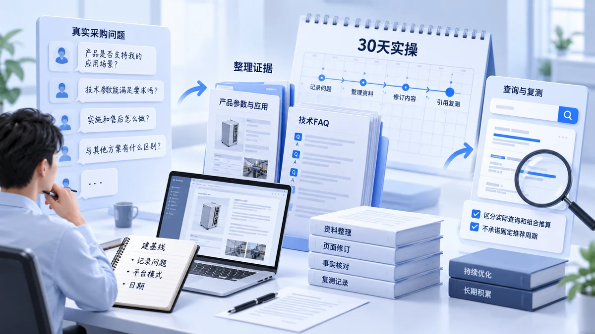 DeepSeek企业问答露出怎么做？从资料整理到引用复测的30天实操配图