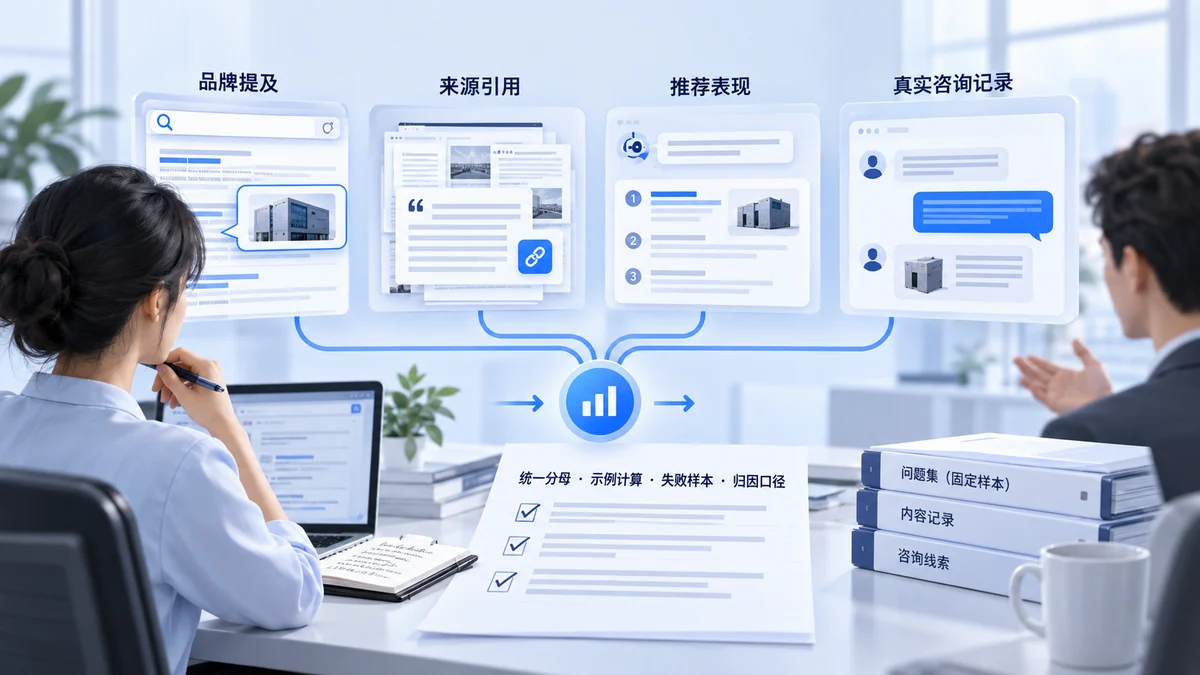 GEO效果到底看什么指标？提及率、引用率、推荐率与询盘如何一起看配图